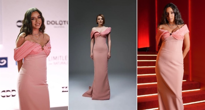 سارة عبد الرحمن وفستانها