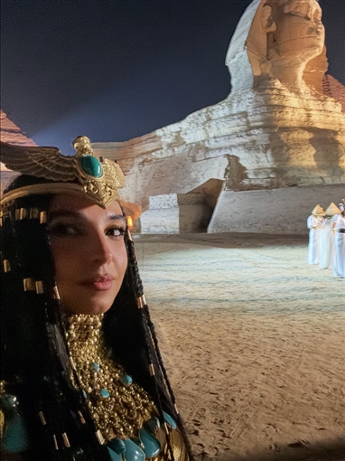  ملكة فرعونية ... تفاصيل إطلالة سلمى أبو ضيف في حفل افتتاح المتحف المصري الكبير