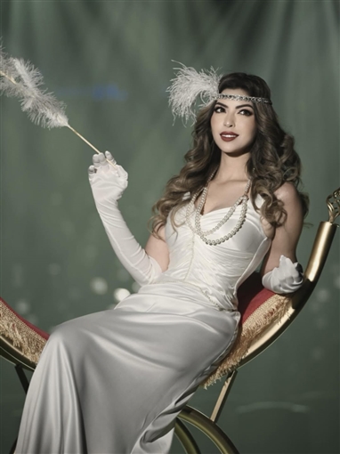 ميرنا جميل بلوك نجمات عشرينيات القرن الماضي في أحدث جلسة تصوير