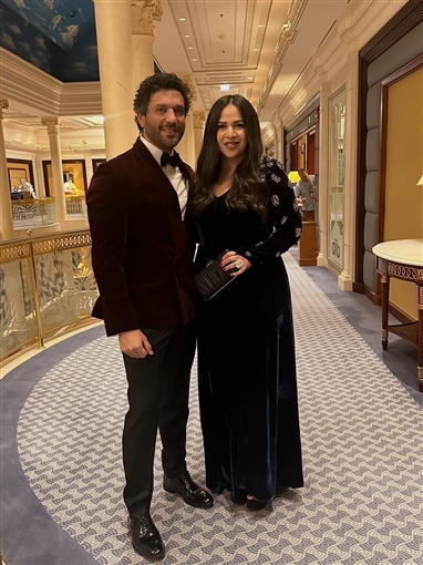 رسالة رومانسية من إيمي سمير غانم لحسن الرداد في عيد زواجهما: ربنا يطول في عمرك ويخليك لينا ... أنا من غيرك هكون في الكنافة