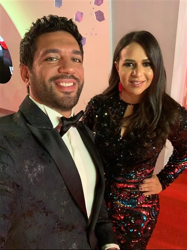 رسالة رومانسية من إيمي سمير غانم لحسن الرداد في عيد زواجهما: ربنا يطول في عمرك ويخليك لينا ... أنا من غيرك هكون في الكنافة