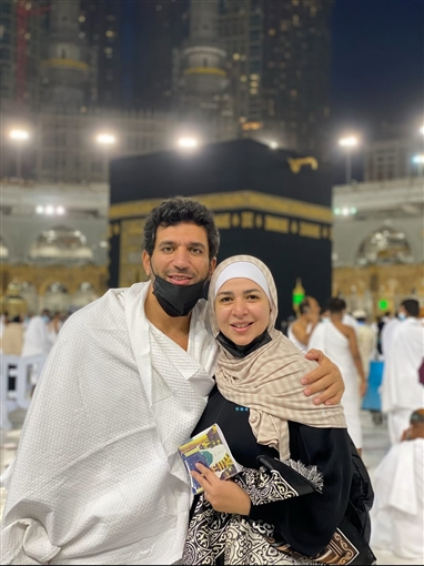 رسالة رومانسية من إيمي سمير غانم لحسن الرداد في عيد زواجهما: ربنا يطول في عمرك ويخليك لينا ... أنا من غيرك هكون في الكنافة