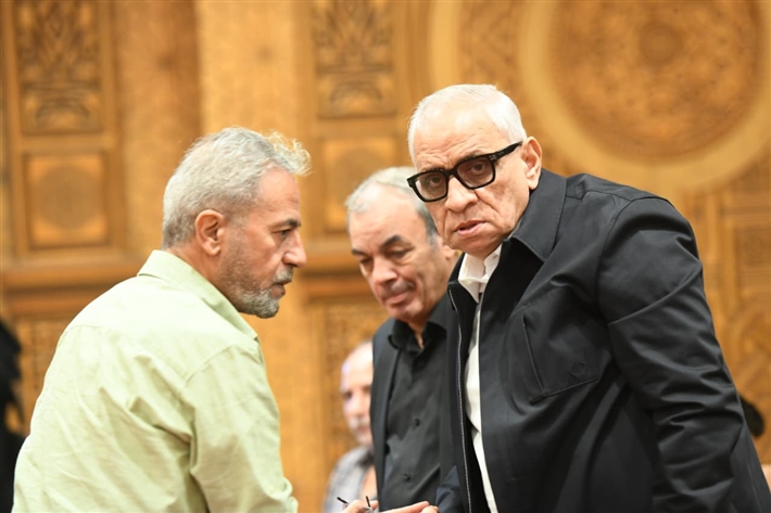 محمد هنيدي وبيومي فؤاد وأحمد السبكي أول حضور عزاء الراحل أحمد عبد الله