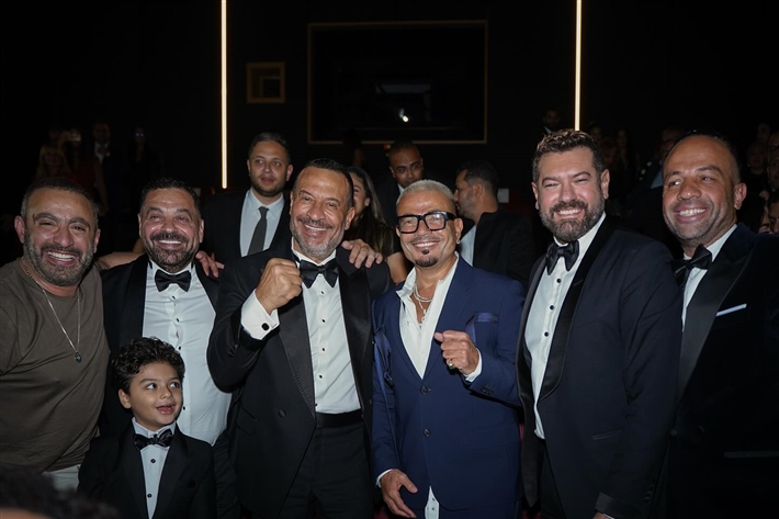 عمرو دياب وأحمد السقا والنجوم يحتفلون مع عمرو يوسف وأسماء جلال وطارق العريان بالعرض الخاص لفيلم السلم والثعبان 2 