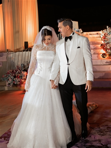 أحمد جمال ومي سليم ومينا عطا وأيمن الكاشف من بينهم النجوم في حفل زفاف هايدي موسى ومحمد غانم