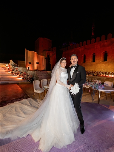 أحمد جمال ومي سليم ومينا عطا وأيمن الكاشف من بينهم النجوم في حفل زفاف هايدي موسى ومحمد غانم