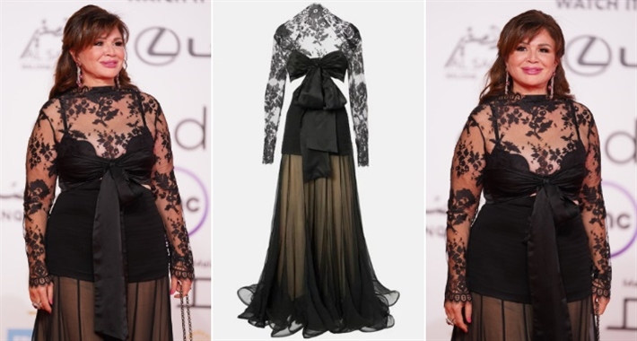 إلهام شاهين وفستانها