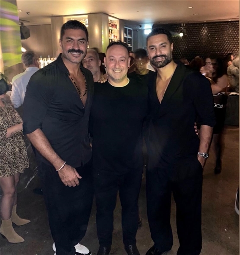 عمرو دياب وريهام حجاج وكريم فهمي في عيد ميلاد خالد سليم