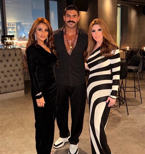 عمرو دياب وريهام حجاج وكريم فهمي في عيد ميلاد خالد سليم