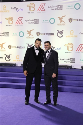 أحمد زاهر وأحمد السقا ومصطفى شعبان والنجوم في حفل مهرجان الأفضل 