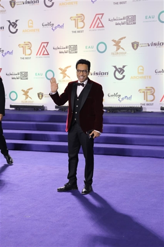 أحمد زاهر وأحمد السقا ومصطفى شعبان والنجوم في حفل مهرجان الأفضل 