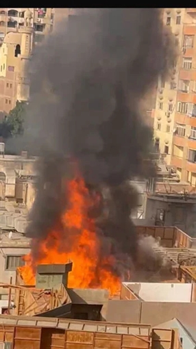 حريق في موقع تصوير مسلسل الكينج لمحمد إمام