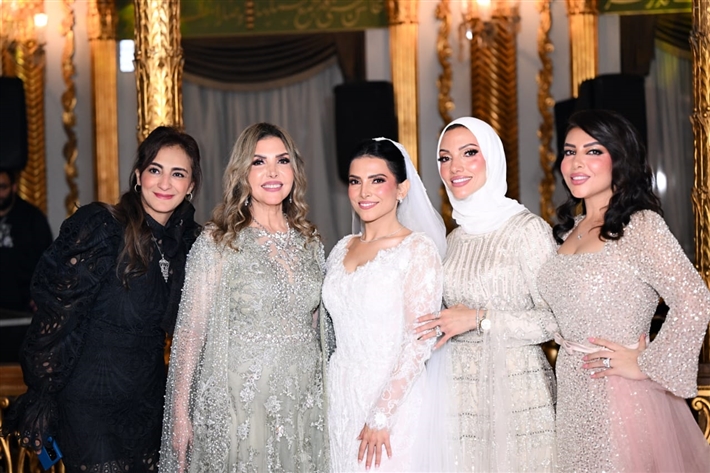 علي الحجار ولوسي وحلمي عبد الباقي من بينهم النجوم في زفاف ابنة نادية مصطفى وأركان فؤاد