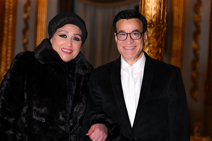 علي الحجار ولوسي وحلمي عبد الباقي من بينهم النجوم في زفاف ابنة نادية مصطفى وأركان فؤاد