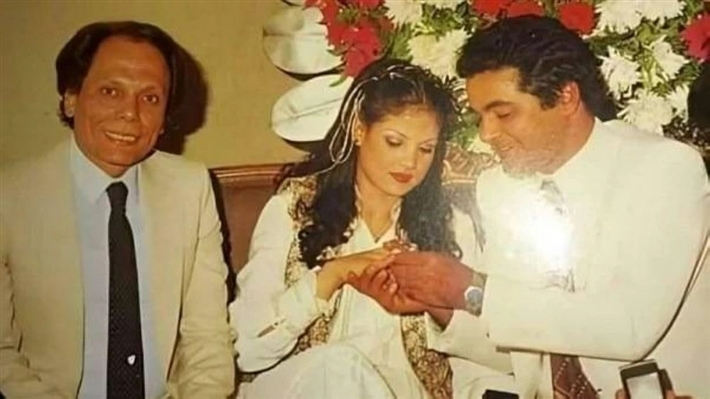 مصطفى متولي وإيمان إمام مع شقيقها عادل إمام