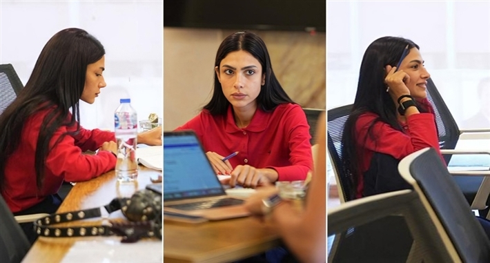 هدى المفتي في جلسات عمل الفيلم