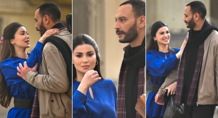 هدى الإتربي وأحمد خالد صالح في كواليس مسلسل مناعة