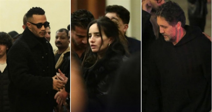 النجوم في عزاء شقيق زينة