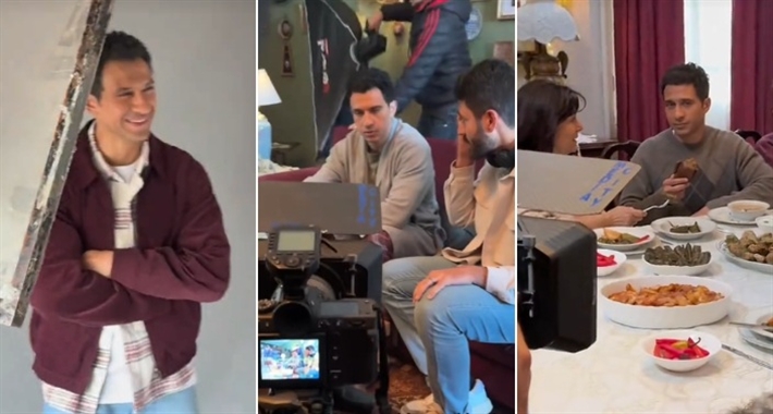 عصام عمر في كواليس تصوير إعلان (مين عدى التلاتين)