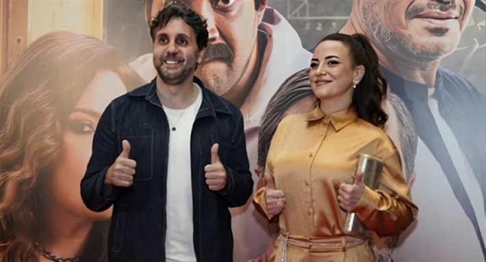 ريهام عبد الغفور وهشام ماجد في العرض الخاص لفيلم "برشامة"