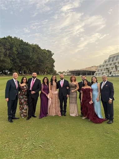 الصور الأولى من حفل خطوبة نور نجل عمرو أديب ولميس الحديدي