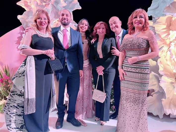 الصور الأولى من حفل خطوبة نور نجل عمرو أديب ولميس الحديدي