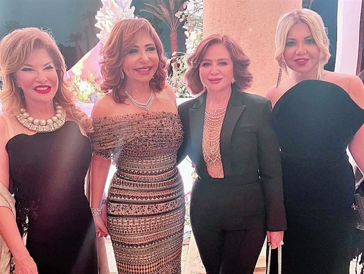 الصور الأولى من حفل خطوبة نور نجل عمرو أديب ولميس الحديدي