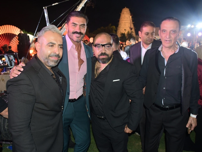 طارق علام وخالد سليم وأحمد عدوية في حفل زفاف ابنة صبحي خليل