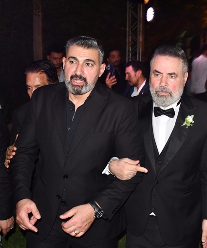 ياسر جلال مع صبحي خليل في حفل الزفاف