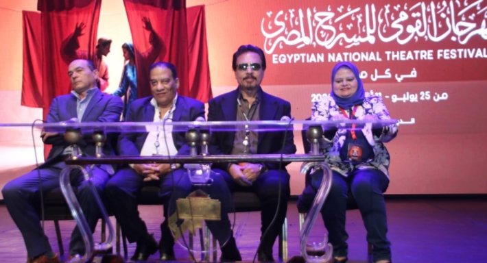 محمد رياض من المؤتمر الصحفي للمهرجان القومي للمسرح المصري