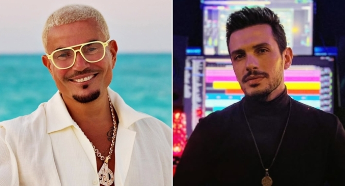 الموزع الموسقي أحمد إبراهيم وعمرو دياب