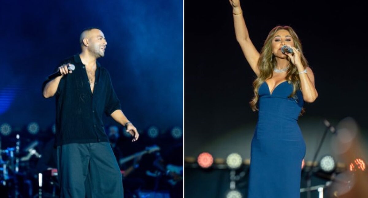 حفل إليسا وتامر عاشور في يلا ساحل