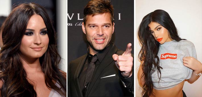  كايلي جينر و ريكي مارتن و ديمي لوفاتو 