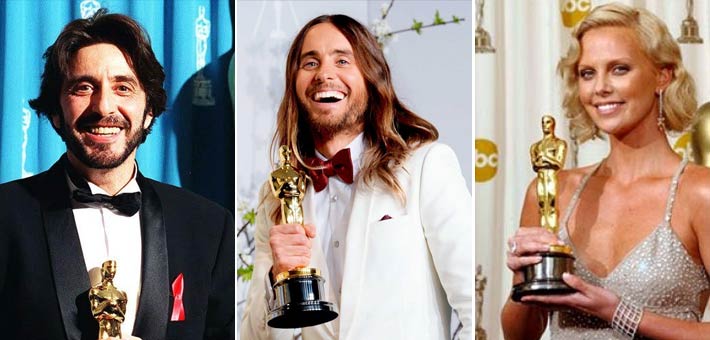 تشارليز ثيرون وجاريد ليتو وآل باتشينو في الأوسكار