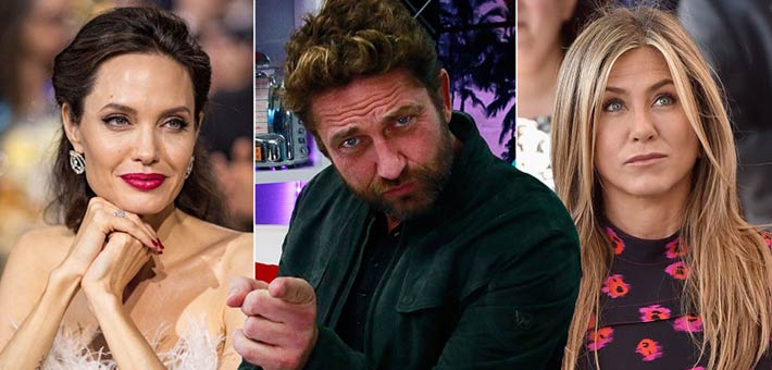 جينيفر أنستون وجيرارد باتلر وأنجلينا جولي