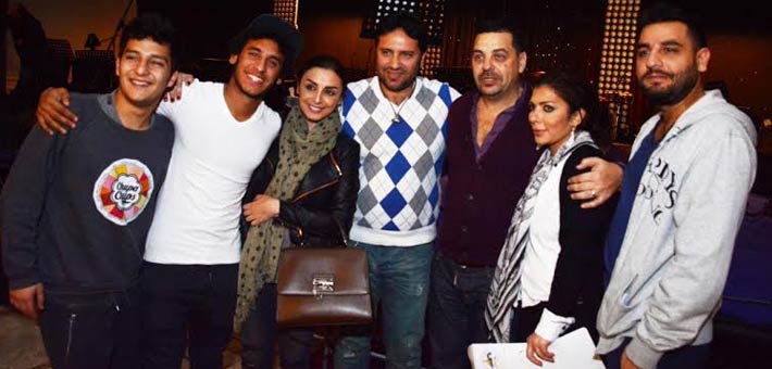 أصالة وزوجها طارق العريان وأنغام وابنها عمر