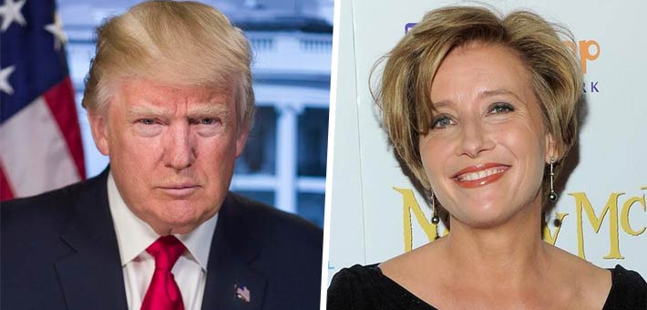 إيما تومسون ودونالد ترامب 