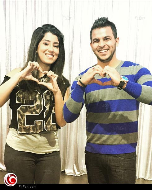 محمد رشاد وأيتن في كواليس التصوير