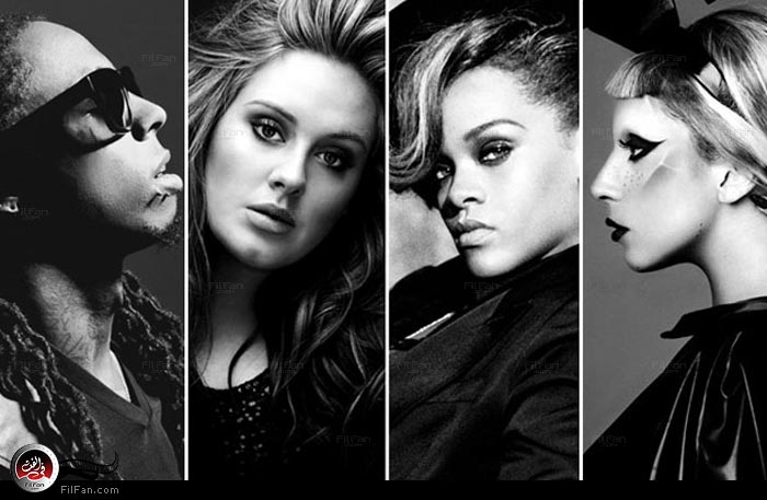 أديل وريانا وليل وين وليدي جاجا