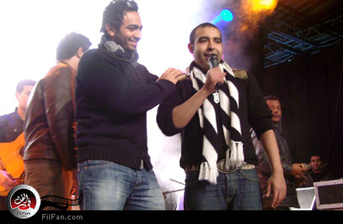 عدوية وتامر حسني في حفل ساقية الصاوي - تصوير : ياسمين السماحي