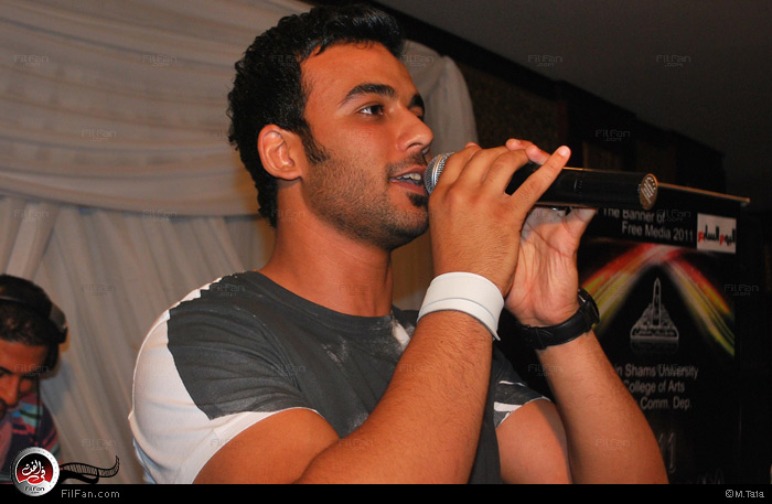 محمد المغربي أثناء الحفل