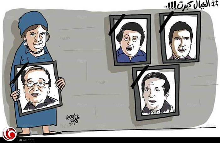 الفنان الكبير حسن مصطفى يلحق بأبنائه أحمد زكي وسعيد صالح ويونس شلبي l بريشة الرسّام إيهاب النوبي