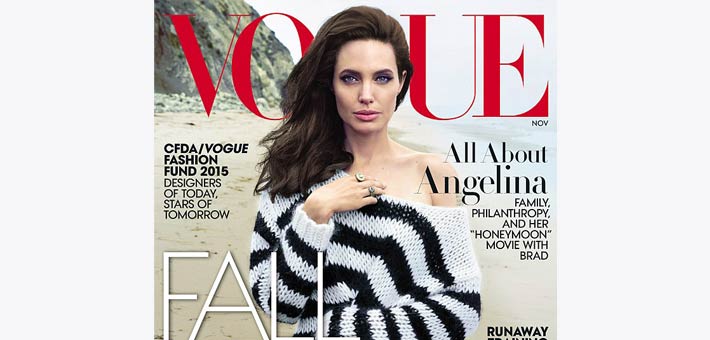 أنجيلينا جولي على غلاف مجلة Vogue لنوفمبر 2015
