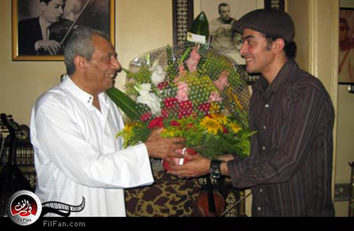 أيمن مع الفنان الكبير عبده داغر
