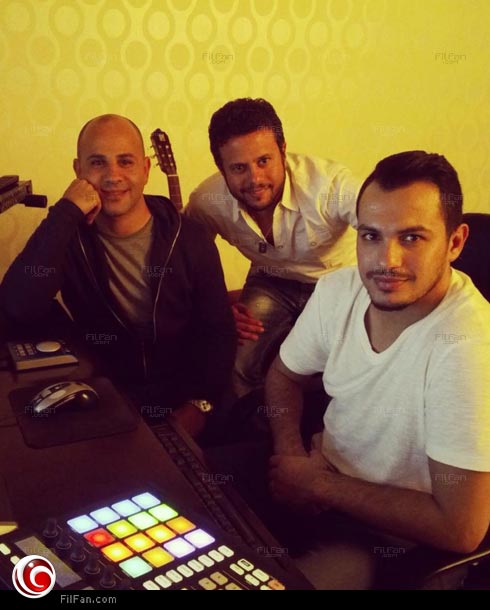 عزيز الشافعي مع أحمد إبراهيم والمنتج محمد حامد