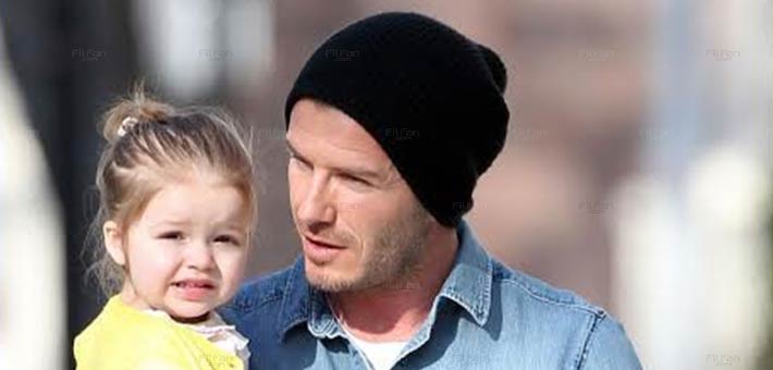 ديفيد بيكام مع ابنته