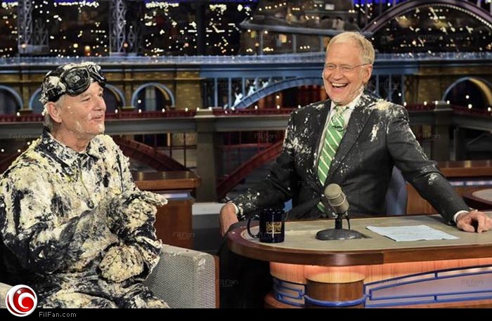 ديفيد ليترمان مع  بيل موري