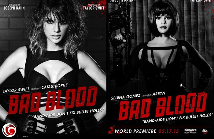 سيلينا جوميز وتايلور سويفت في ملصقات Bad Blood