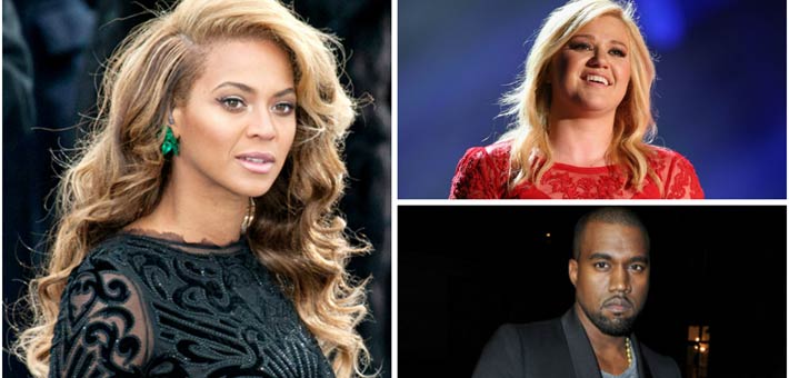 كيلي كلاركسون و كاني ويست وبيونسيه