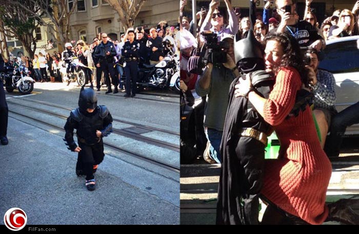 الطفل الوطواط يهرع لانقاذ امرأة من المتفجرات